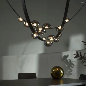 Pendente lampes BALLIARE CHANDELLE VINTAGE LED PROSIBLE BIG LAMPE LAMPE LAMPE BUBLE DE PAUTER