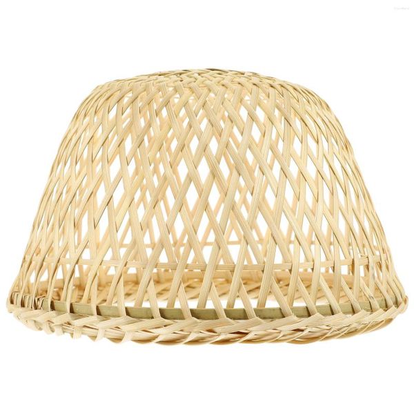 Lámparas colgantes Pantalla de bambú Cubierta tejida a mano Adorno Decoración Piso Accesorio creativo Luces de araña Simple