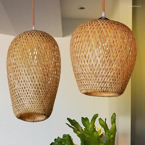Hanger lampen bamboe lichten gepersonaliseerde tuin Zuidoost -Azië corridor loft verlichtingsrestaurant ZA ZB7