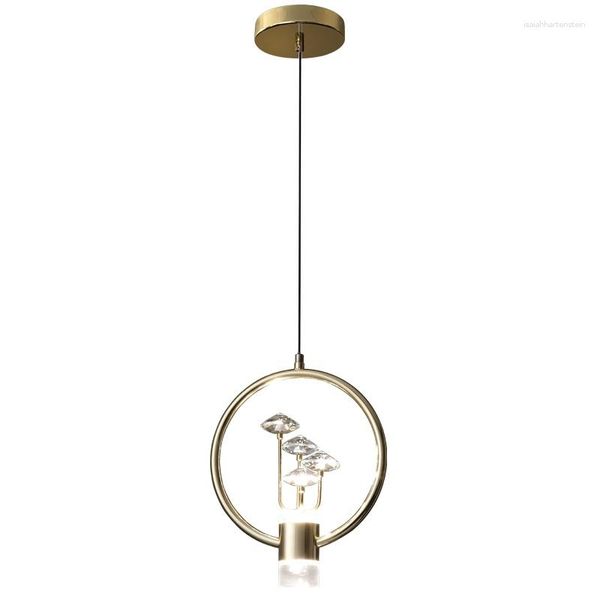 Lampes suspendues chambre chevet lustre lumière luxe personnalité créative Art longue ligne fond mur décoratif