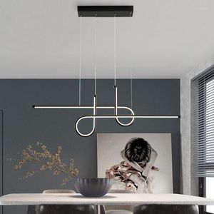 Hanglampen zwart/goud moderne ledlichten woonkamer slaapkamer hangen voor restaurant keuken AC110-220V