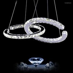 Lampes suspendues lumière noire cristal Els cercle objets décoratifs pour la maison Led Design lampe décor marocain lustres plafond