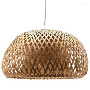 Lámparas colgantes BMDT-Trabajo de bambú moderno Tejido a mano Araña Restaurante Hecho a mano