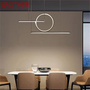 Lámparas colgantes BROTHER Luces nórdicas Oro Decoración creativa contemporánea Accesorio LED para la sala de estar del hogar