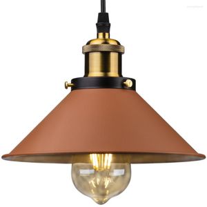 Hanglampen bruin licht industriële boerderij vintage hangende plafondlamp armaturen voor kookeiland schuur eetkamer e27 basis