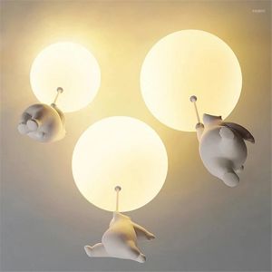 Pendant Lamps Cartoon Polar Bear LED Ceiling Chandelier Light Creative Lighting Lamp For Family Theme El Kid Children Bedroom