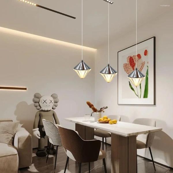 Lampes suspendues Lustre de plafond pour salon cuisine long escalier éclairage centre commercial Villa El lampe Loft boules de cristal lustres LED