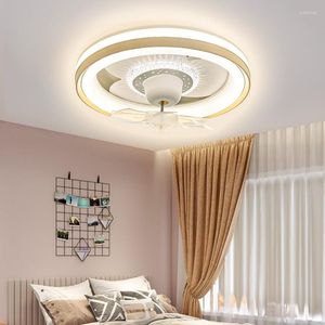 Lampes suspendues ventilateur de plafond lumière LED et télécommande 360 ° Rotation refroidissement lampe électrique lustre pour chambre décor à la maison 120W