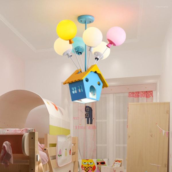 Lampes suspendues plafonnier chambre d'enfant salon Restaurant salle à manger lumières décoratives pour la maison enfants Simple lampe à Led moderne