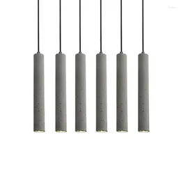 Lampes suspendues ciment lumière LED gris béton suspension lampe design minimaliste éclairage suspendu salle à manger restaurant