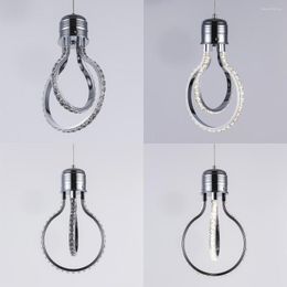 Lampes suspendues Chaîne Lustre Loft Lumière Moderne Suspendu Contemporain Éclairage En Cristal Fait À La Main En Aluminium