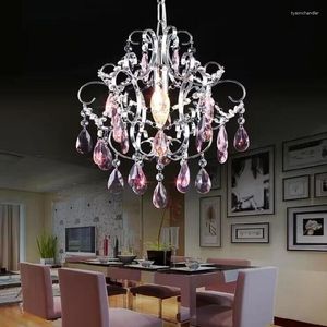 Lámparas colgantes Candelabros Cristal Gota de lluvia Iluminación Techo para comedor Baño Dormitorio Entrada de estar