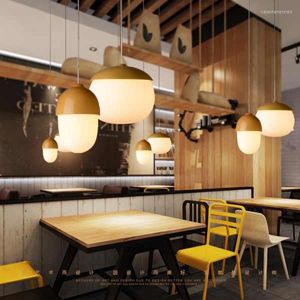 Lámparas colgantes Candelabros LED Europa Lámpara de hierro de vidrio moderna para cocina Comedor Restaurante Techo Café Dormitorio Loft Luz colgante