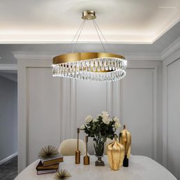 Lámparas colgantes Candelabros LED Posmoderno Acero inoxidable Oro Diseñador Cristal Irregular Arte Mesa de comedor Dormitorio creativo Lámpara de ingeniería