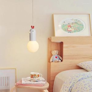 Hanglampen kinderkamer kleine schattige eendlamp met capuchon, eenvoudige cartoon babymeisje jongen slaapkamer nachtkastje hanglampen