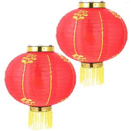 Lampes suspendues chine lustre décoration maison lanterne scène Style chinois soie tissu centre commercial Chic suspendu année