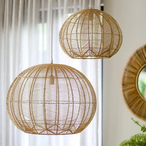 Hanglampen Chinese bamboe lichten Japanese Zen Creative Rattan hangende lamp voor woonkamer