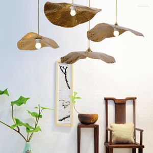 Hanglampen Chinese Kleine Kroonluchter Lotusblad Creatieve Persoonlijkheid Cafe Verlichting Eenvoudige Bar Licht Luxe