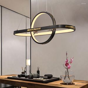 Hanglampen Chinese stijl Woonkamer Eetkamer Kroonluchter Creatieve minimalistische kunst Alle koperen antieke verlichting