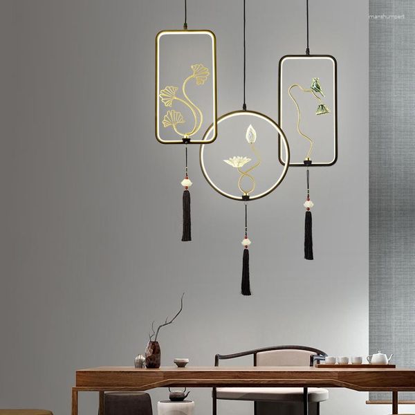 Lampes suspendues Salon de thé zen chinois Petite lampe design Sense Lighting Designer Creative Restaurant Bar Lampe