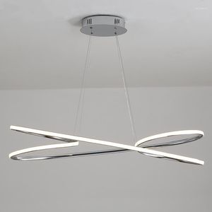 Hanglampen Chroom/Vergulde Afwerking Moderne Led Verlichting Voor Woonkamer Eetkamer Hangende Nordic Lamp Aluminium Armaturen