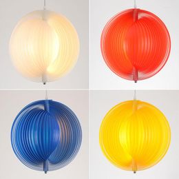 Lampes suspendues Classique Original Pan Dun Moon Eclipse Blanc Conque Lampe Italienne Rouge Bleu Jaune Petite Droplight