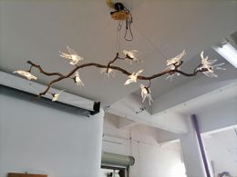 Hanglampen koper kroonluchter warme woonkamer slaapkamer restaurant postmoderne negische eenvoudige persoonlijkheid creatieve vogel