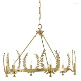 Hanglampen Country Retro Ron Art Eenvoudige en lichte luxe VillaWoonkamer Eetkamer Slaapkamer Decoratieve kinderkroonluchter Nordic