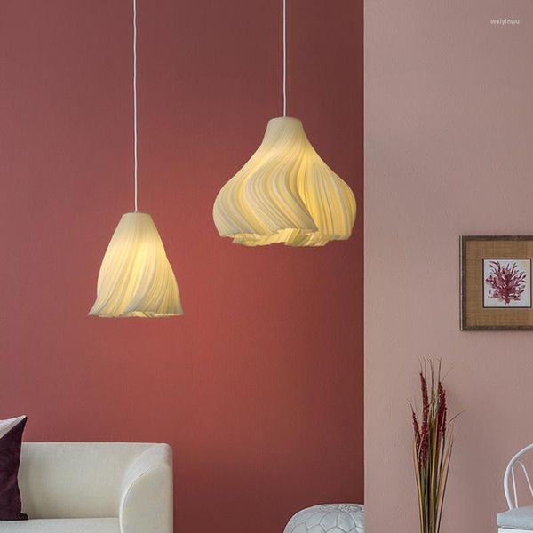 Lámparas colgantes Impresión 3D creativa Forma de flor Candelabro Moderno Pétalo Restaurante Sala de estar Guardarropa Isla de cocina Lámpara colgante