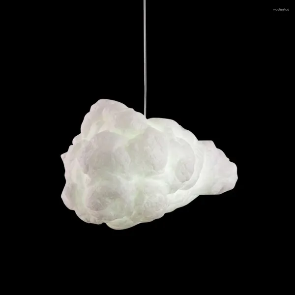 Lampes suspendues Creative Cloud Forme LED Lampe Mode Tissu Décoratif Plafonnier Pour La Maison Restaurant Bar Café Enfants Chambre Lustre