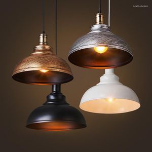 Lampes suspendues Creative LEDE27 en fer forgé simple pot lumières rétro style industriel restaurant boutique café bar lampe suspendue