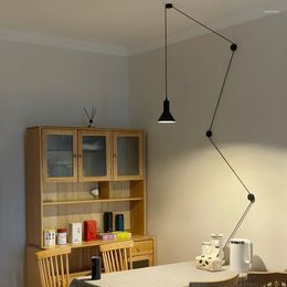Lampes suspendues Créatif Minimaliste Chambre Chevet Lustre Lignes Géométriques Personnalité DIY Shift Position Câblage Gratuit