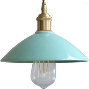 Lámparas colgantes creative lámpara led vintage decoración loft cerámica verde lámparas colgantes accesorios de comedor iluminación para el hogar luminaria antigua