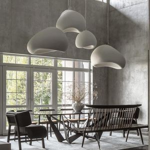 Lampes suspendues Style Wabi-Sabi créatif LED lumières nordique salle à manger lustre décor à la maison table basse lampe suspendue lustre de plafond