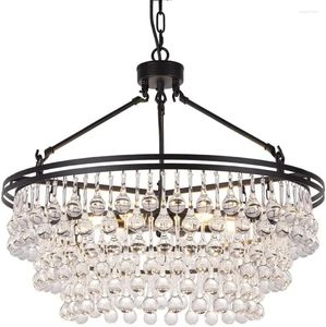 Hanglampen Kristallen Kroonluchter 24 Inch Moderne Boerderij Verlichtingsarmaturen Plafond Hangende Verlichting Voor Eetkamer Keuken