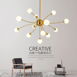 Lámparas colgantes de cristal de diseño Industrial, candelabro de arte, lámpara de iluminación Led de pared, Luna, decoración nórdica, lámparas colgantes para el hogar