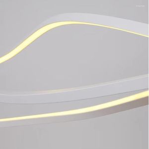 Lampes suspendues design en aluminium LED : suspension minimaliste pour îlot de cuisine - Améliorez l'éclairage et la décoration de la maison Wi