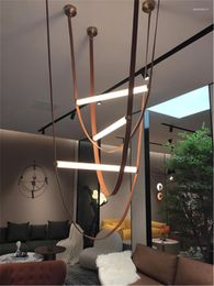 Hanglampen Designer riemlamp LED LED LIDING Woonkamer Restaurant Villa trappenhuis