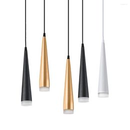 Hanglampen dimbare moderne taps toelopende buis LED kroonluchter lamp Home hangend dineren woonkamer bar café droplight spot licht licht