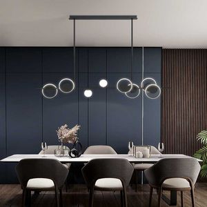 Hanger lampen eetkamer kroonluchter licht luxe lamp eenvoudige moderne creatieve minimalistische lange bar winkeltafel kroonluchter