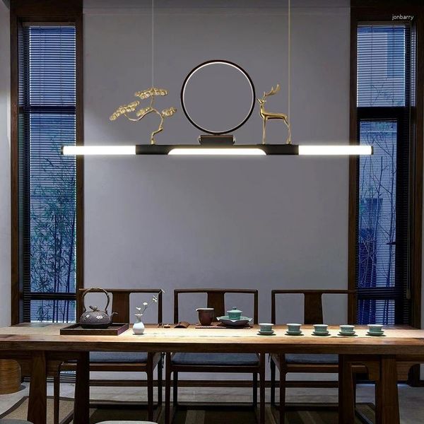 Lampes suspendues Salle à manger Thé Lustre Chinois Zen Designer Villa Luxe Réception Table Bar Étude Nordique