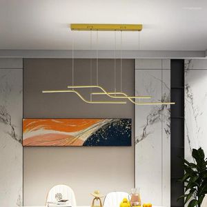 Lampes suspendues Table à manger plafond lustre salon cuisine îlot lumières moderne suspension lumière dimmable luminaires d'intérieur