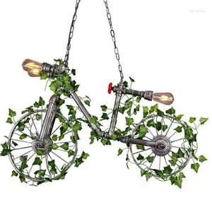 Lámparas colgantes DOXA Edison Luces LED Vintage Iluminación industrial Comedor Colgante Nordic Hierro Bicicleta Lámpara de tubería de agua