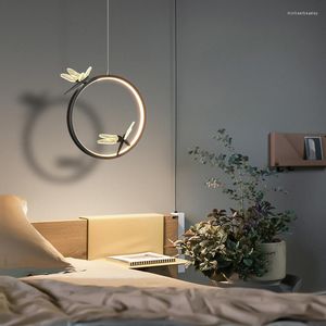 Hanglampen Dragonfly Led-verlichting Nordic Binnenverlichting Moderne Kroonluchter Lamp Voor Thuis Wonen Slaapkamer Eetkamer Kinderdecoratie