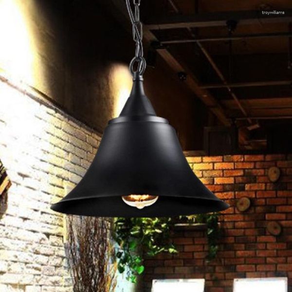 Lámparas colgantes Droplight Restaurante de dormitorio Nordic Retro Bell Retro Bell Bell Iron Industria