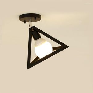 Lampes suspendues E27 fer 5W plafonnier abat-jour couvercles et abat-jour triangle abat-jour en métal (ampoule non incluse)