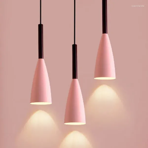 Lampes suspendues E27 lumières nordique minimaliste dans la cuisine lampe suspendue luminaire luminaire salle à manger décor
