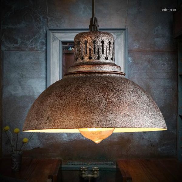 Lámparas colgantes Edison Bombilla gratis E27 Lámpara retro Vintage Droplight Hierro Luz Industrial Viento Loft Diseño Iluminación