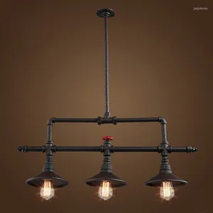 Hanglampen Edison Industrial Retro Loft Style Vintage Lights Fxitures 3 Bar Dining Room Touw Pijplamp Suspensie Luminaire