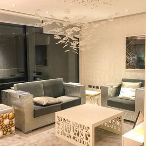 Pendants Lobby Lobby Crystal Lighting Project Chandelier Villa Sales Sand Table Art Creative Custom